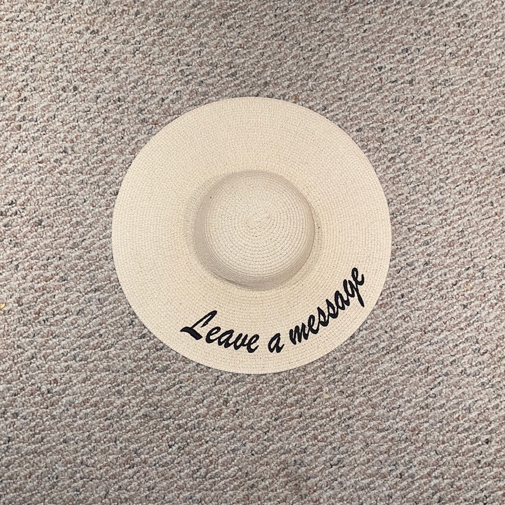 LEAVE A MESSAGE beach hat